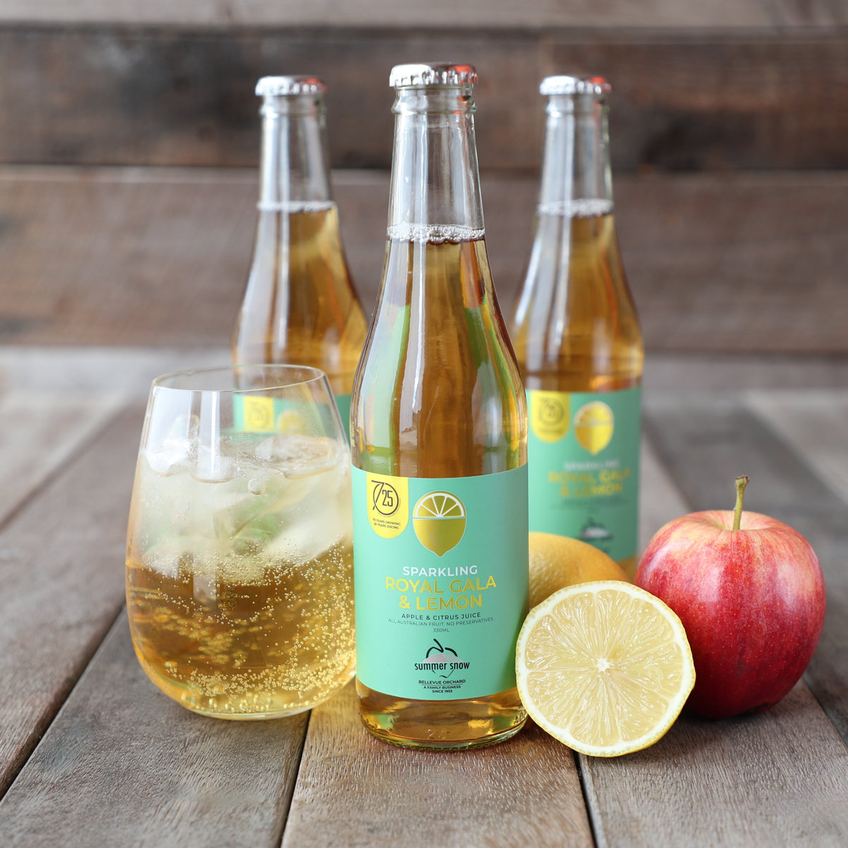 Royal Gala & Lemon Sparkling Juice 330ml (8 pack)