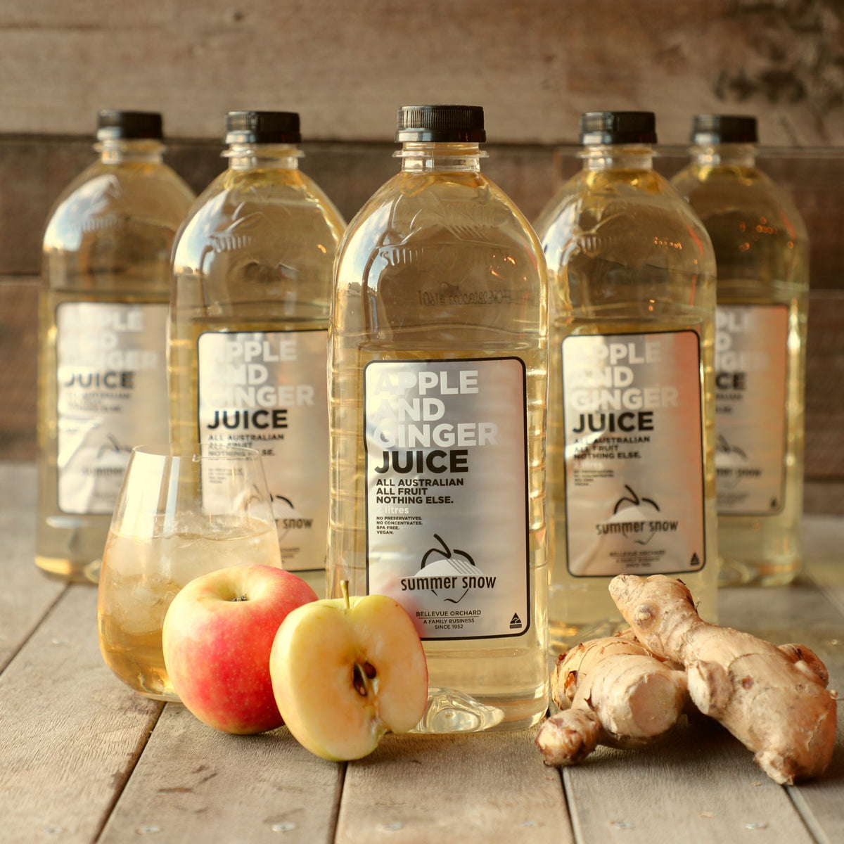 Summer Snow Juice Apple & Ginger Still 2 Litres